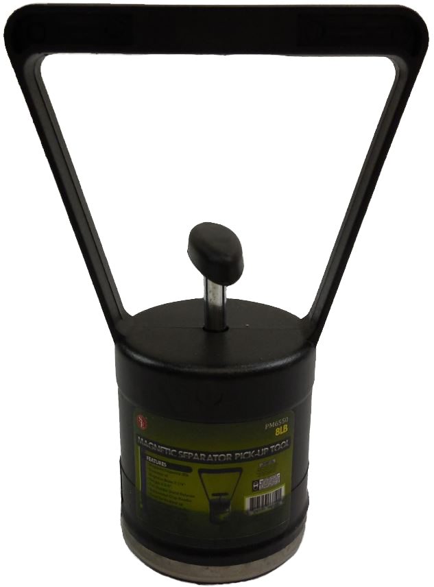 A black Magnet Separator 8lb with Pull Handle.