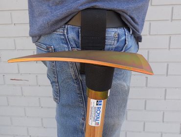 A man with a Holster for Royal Pickaxe Heavy-duty black webbing in his pocket.