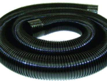 A black Heavy Duty 4-inch x 10-foot Hose for Dry Washers on a white background.